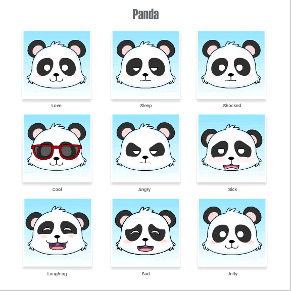 Emoticon Set: Panda